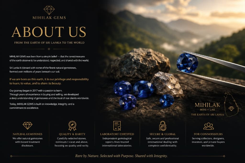 Mihilak Gems - Ceylon Mountain Gravels and Faceted Sapphires